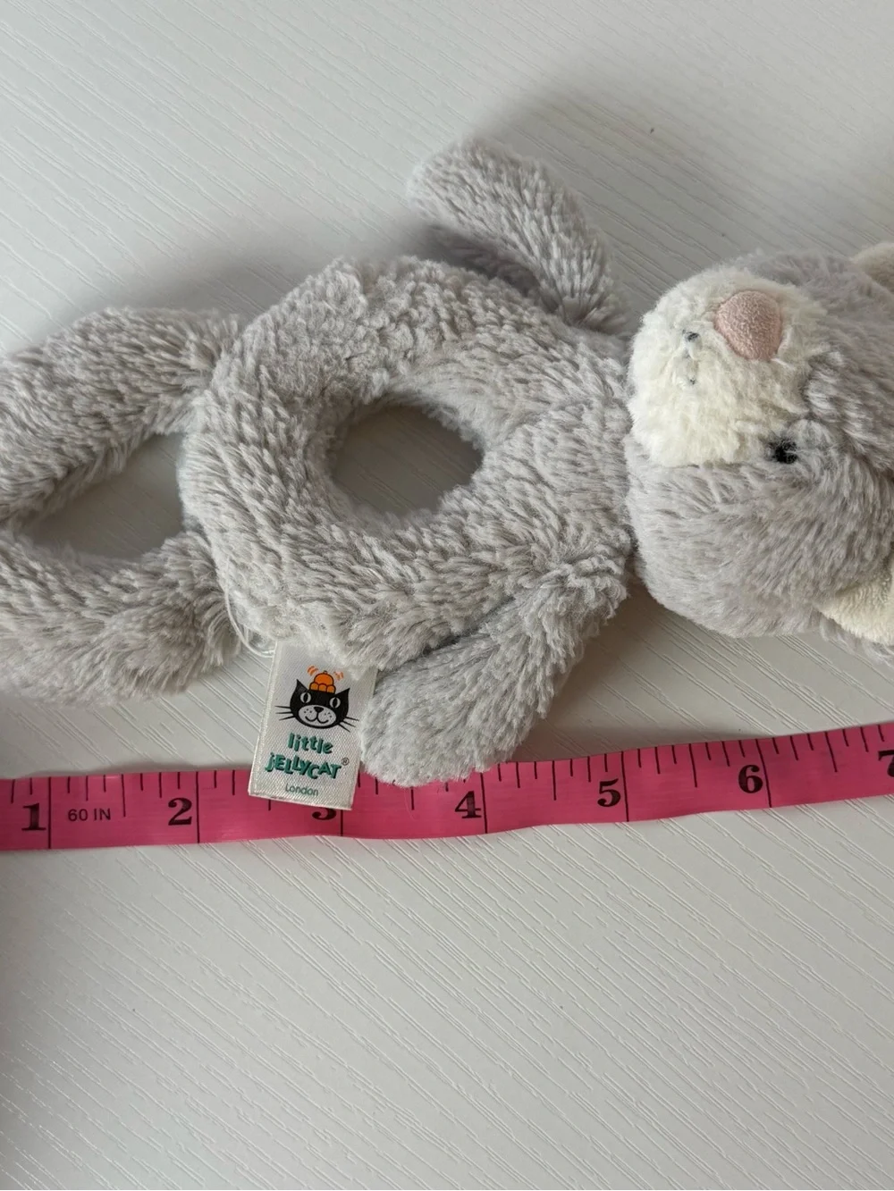 Jellycat Bashful Kitty Gray Ring Rattle